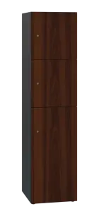 DOMINIT 432 úložná skříň 3-boxová, 1817x450x400 mm, korpus antracit, dvířka ořech královský